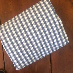 Llbean Blue and White Gingham cotton full/Queen duvet with buttons to close.